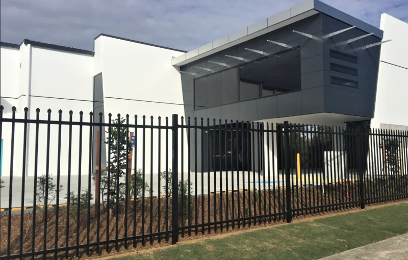 Ornamental fencing at a commercial property